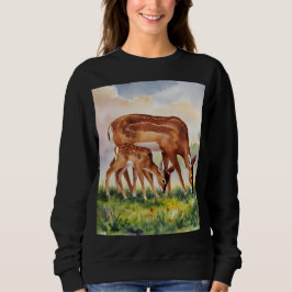 Painted Deer Mom and Baby Sweatshirt