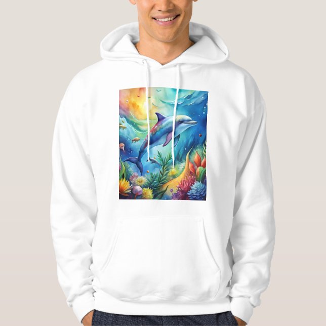 Painted Dolphin Hoodie (Vorderseite)