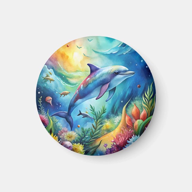 Painted Dolphin Magnet (Vorne)