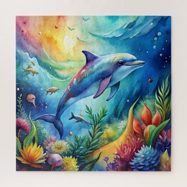 Painted Dolphin Puzzle (Vertikal)