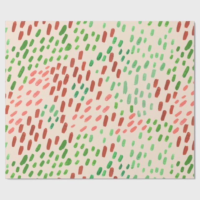 Painted Dots Earth Tone Geschenkpapier (Flach)