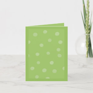 Painted Dots green Note Card Karte