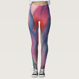 Painted Flaming Petals Leggings