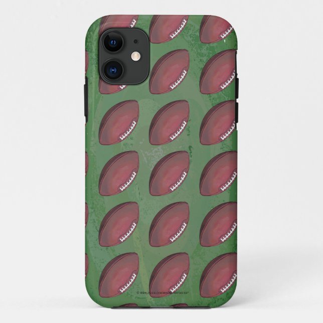 Painted Football Pattern Case-Mate iPhone Hülle (Rückseite)