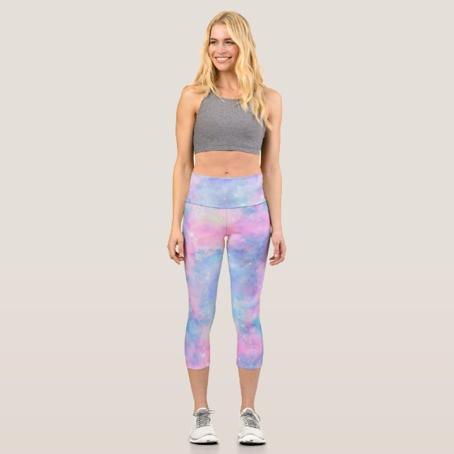 Painted Galaxy Series Design 1 Capri Leggings (Vorderseite)