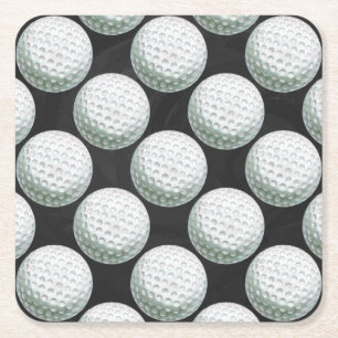 Painted Golf Ball Muster Rechteckiger Pappuntersetzer
