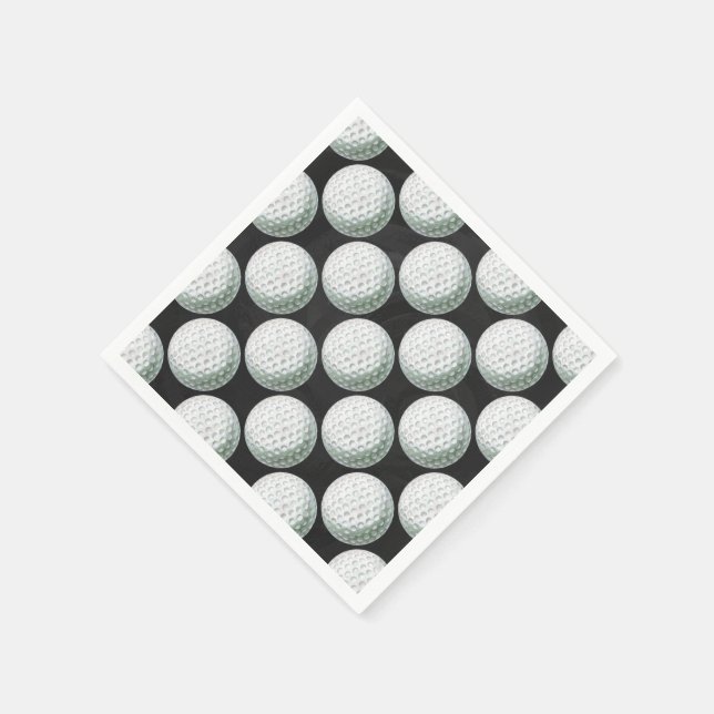Painted Golf Ball Muster Serviette (Ecke)