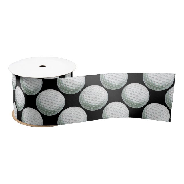 Painted Golf Ball Pattern Satinband (Spule)