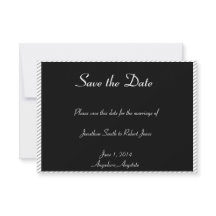 Painted Groom Silhouette Gay Wedding Save the Date