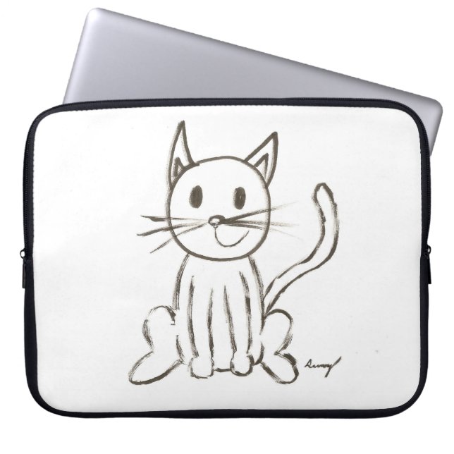 Painted Kitty Laptop Bag Laptopschutzhülle (Vorderseite)
