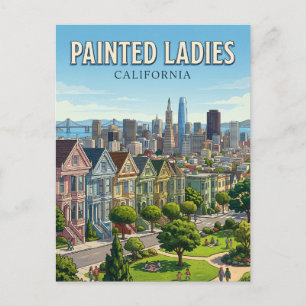 Painted Ladies Kalifornien Postkarte
