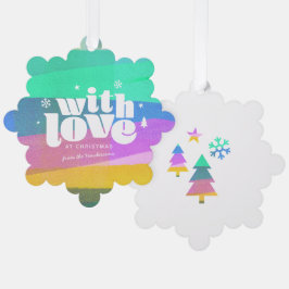 Painted Layers Christmas Paper Ornament Card