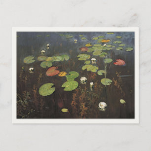 Painted Lilipads Postcard Grüße Postkarte