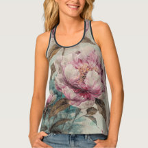 Painted Peonies - Woman's Tank Top