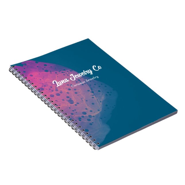 Painted Pink Rainbow Juwelier Business Card Notizblock (Rechte Seite)