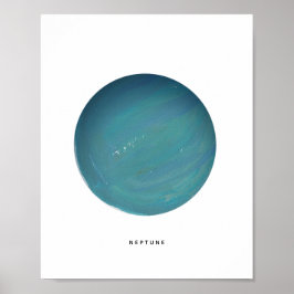 Painted Planet Neptun Art Print Poster