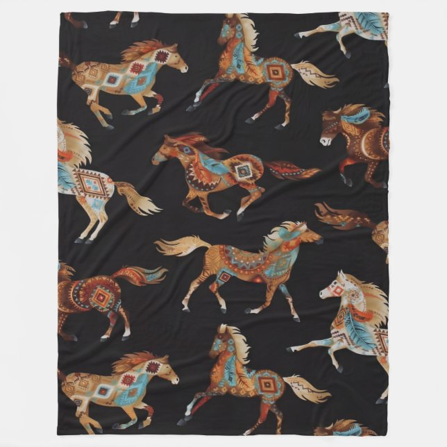 Painted Ponies Fleece Blanket (Vorderseite)