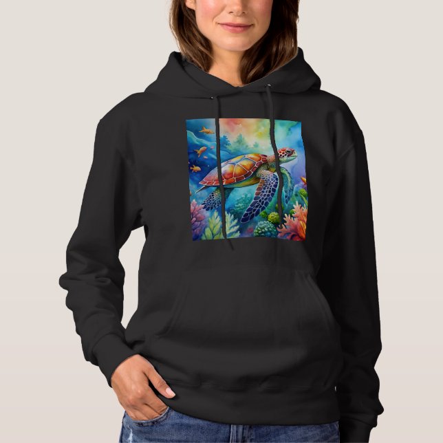 Painted Sea Turtle  Hoodie (Vorderseite)