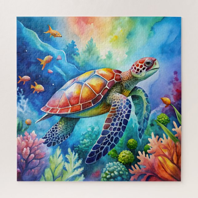 Painted Sea Turtle  Puzzle (Vertikal)