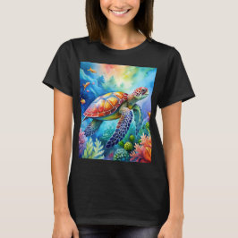 Painted Sea Turtle  T-Shirt