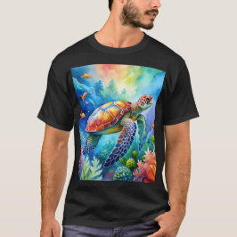 Painted Sea Turtle  T-Shirt