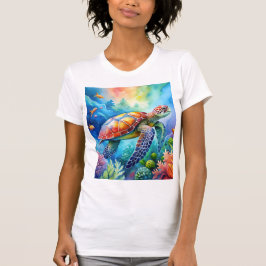 Painted Sea Turtle  T-Shirt