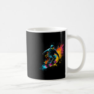 Painted Snowboarder Men Artistic Boys Snowboarding Kaffeetasse