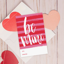 Painted stripe classroom valentine day card einladung
