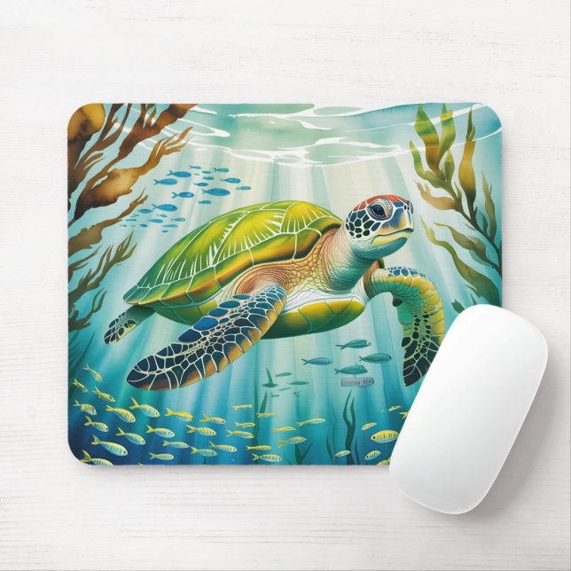 Painted Turtle Mousepad (Mit Mouse)