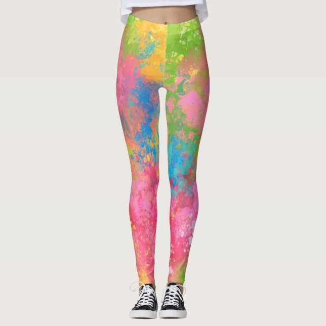 Painted Vibrant Colors Leggings (Vorderseite)