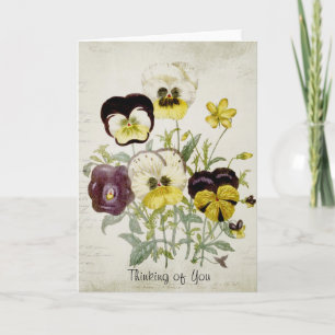 Painted Vintage Flower Bouquet Script 1 Karte