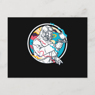 Painter Paint Spray Gun Postkarte