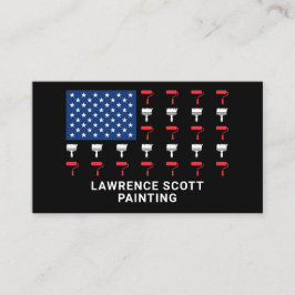 Painter Painting Company American Flag Patriotic Visitenkarte