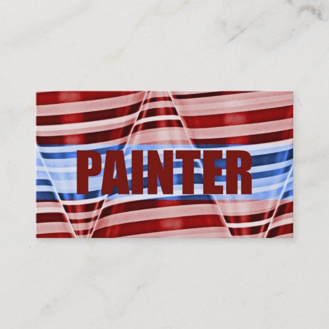 Painter Patriotic Business Card Visitenkarte (Vorderseite)