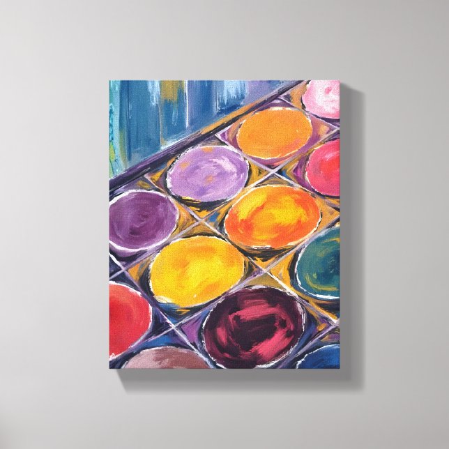 Painter’s Palette | Watercolor Artist Painting Leinwanddruck (Vorderseite)