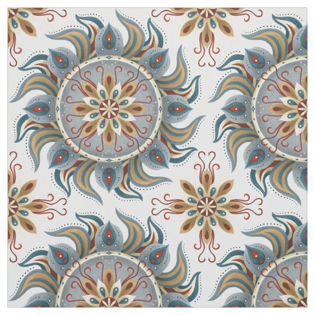 Painterly Boho Mandala Stoff (Muster)