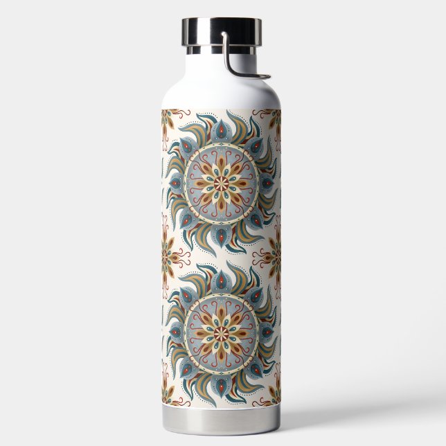 Painterly Boho Mandala Trinkflasche (links)