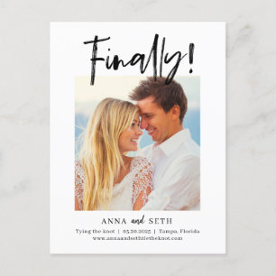 Painterly EndEDITABLE COLOR Save the Date Postkarte