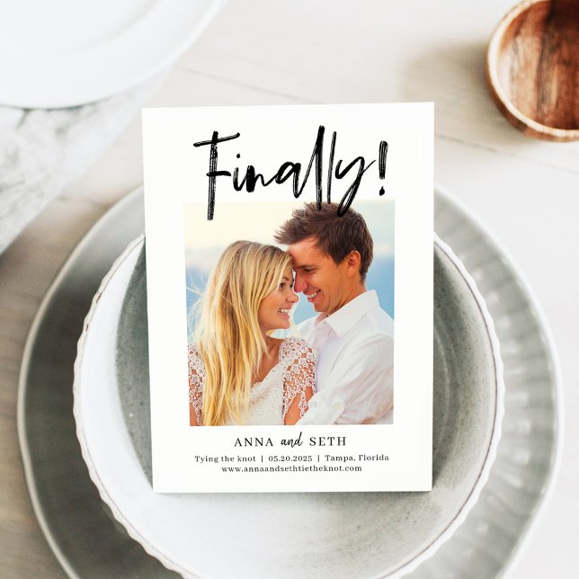 Painterly Final CUSTOM FARBE Save the Date Card Dankeskarte (Von Creator hochgeladen)