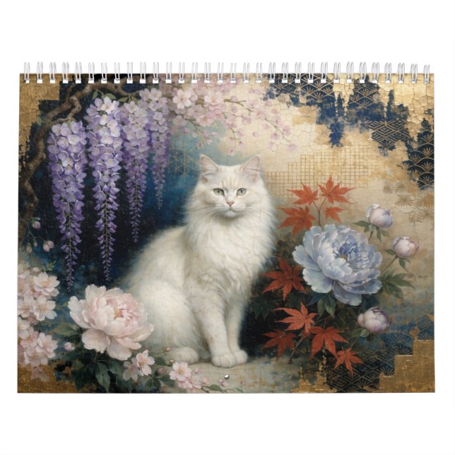 Painterly Hanafuda × Wagara Cat Design Kalender (Titelbild)