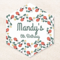 Painterly Lady Bug Birthday Garden Party