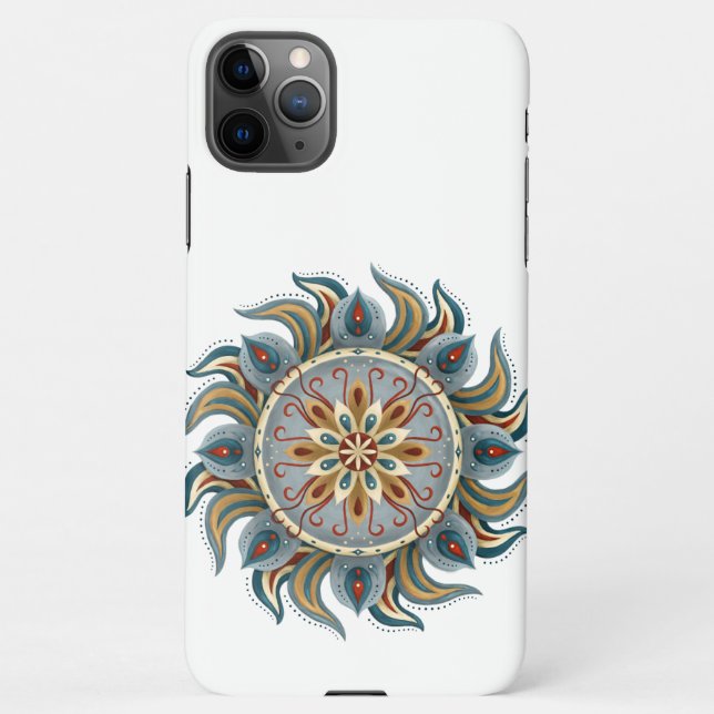 Painterly Mandala iPhone Hülle (Rückseite)