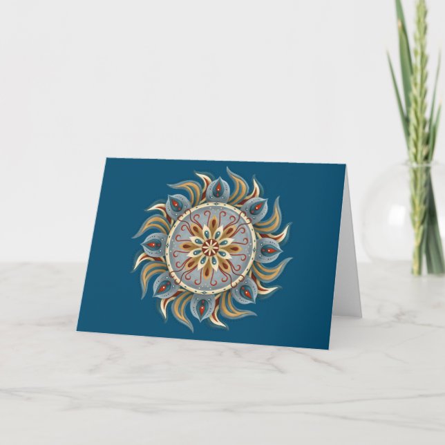 Painterly Mandala Karte (Vorderseite)