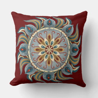 Painterly Mandala Kissen