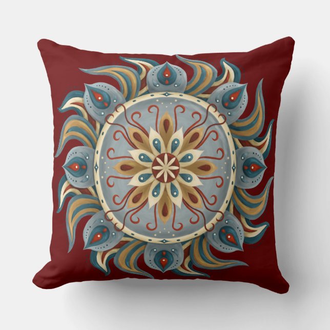 Painterly Mandala Kissen (Vorderseite)