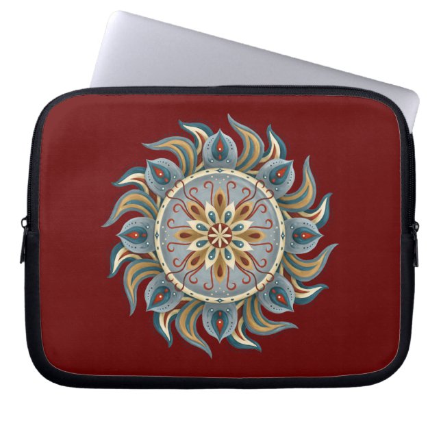 Painterly Mandala Laptopschutzhülle (Vorderseite)