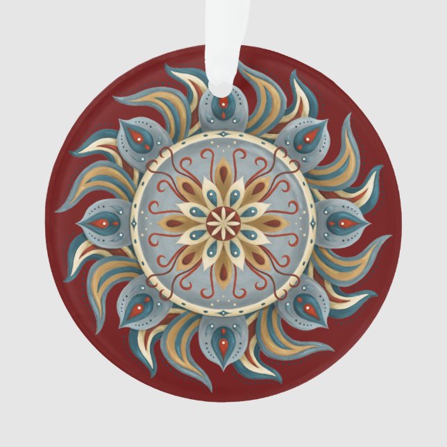 Painterly Mandala Ornament (Vorderseite)