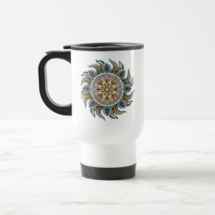 Painterly Mandala Reisebecher