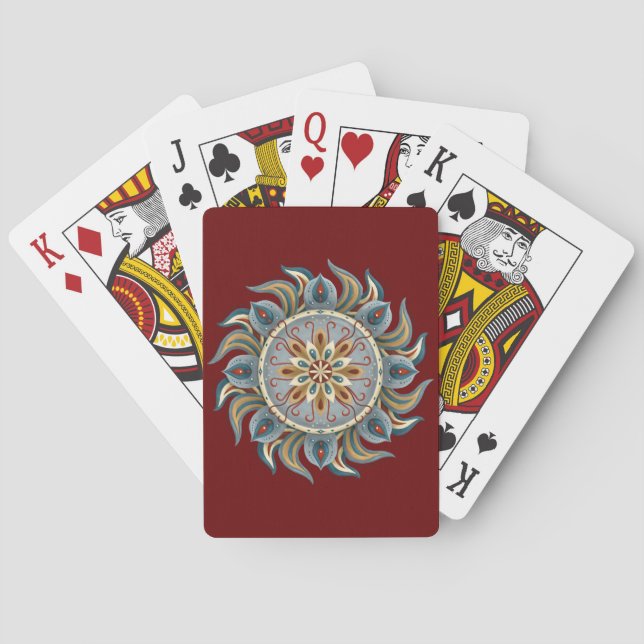 Painterly Mandala Spielkarten (Rückseite)