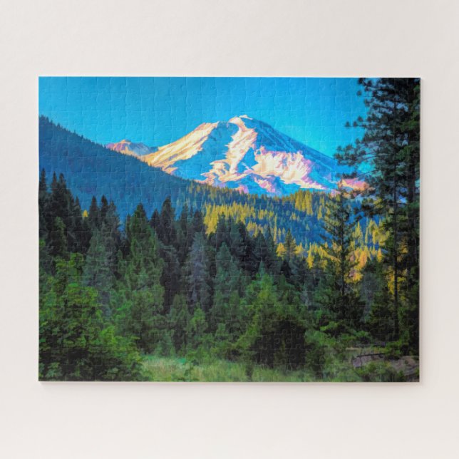 PAINTERLY MOUNT SHASTA PUZZLE (Horizontal)